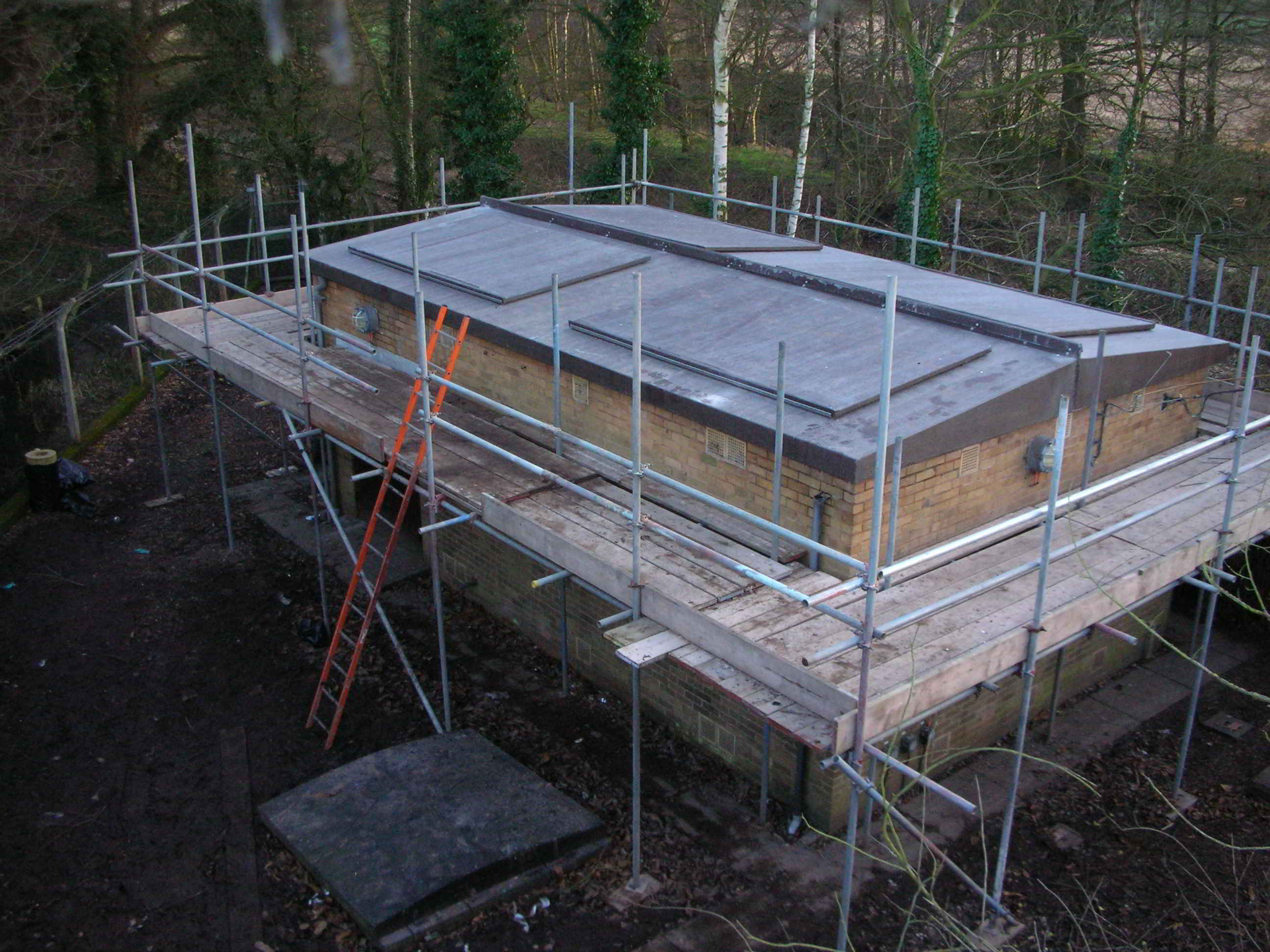 GRP Gas Governer Explosion Relief Roof Design & Install by Kingsley Plastics Ltd on behalf of National Grid Gas Plc
